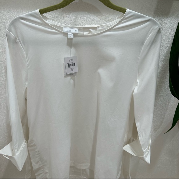 J Jill white shirt collection tunic blouse size M - Picture 8 of 8